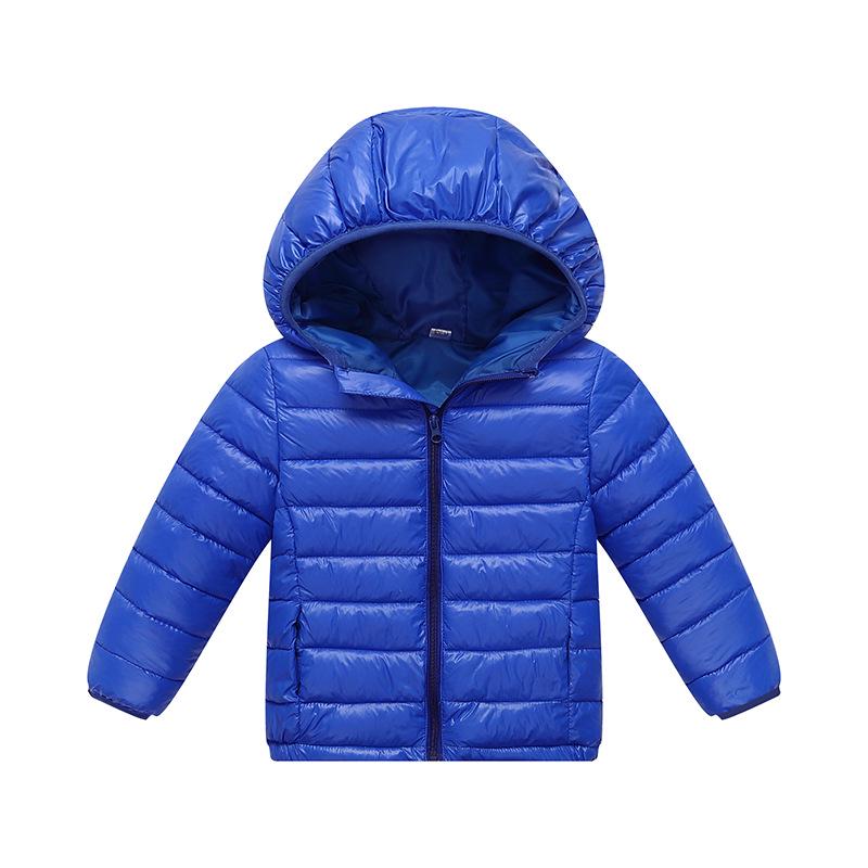 2025 Winter Kids' Down Cotton Jacket - Boys & Girls Solid Color Lightweight Coat for Autumn & Winter