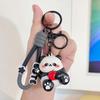 Acrylic Panda Dolls Pendant Cartoon Car Key Ring Creative Panda Keychain  Couple