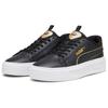 New PUMA Smash Platform V3 Low Top Skateboard Shoes Women's Black Gold 392504-01