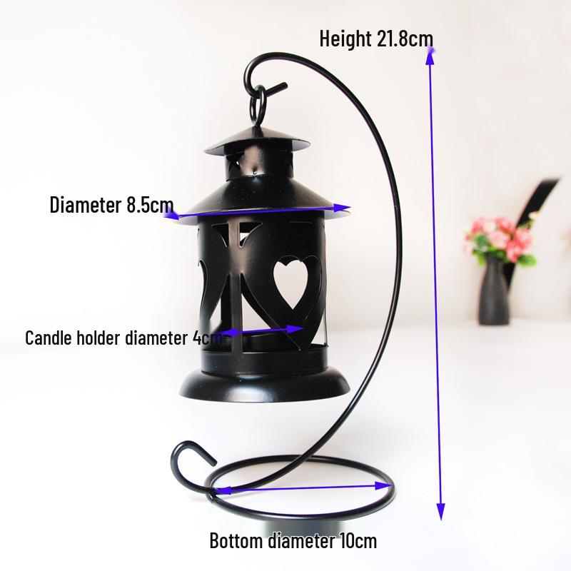 European Style Hollow Wrought Iron Candlestick - Romantic Home Décor Handicraft