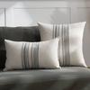 Striped Textured Throw Pillow Covers Boho Decorative Cushion Covers for Couch Sofa Bed Farmhouse & Modern Living Room Decor