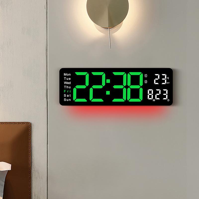 Large Display Multifunctional Wall Clock with Creative Backlight for Living Room - Model 5505