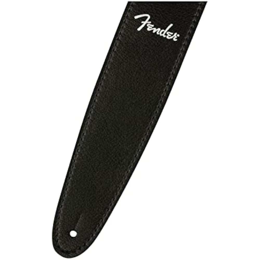 Fender USA Vegan Leather Strap, Black, 2.5"