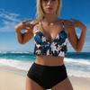 Summer sexy sleeveless halter split swimsuit bikini bikini