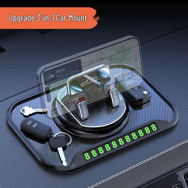 Shockproof Rotating Car Phone Holder with Large Non-slip Base & Emblem