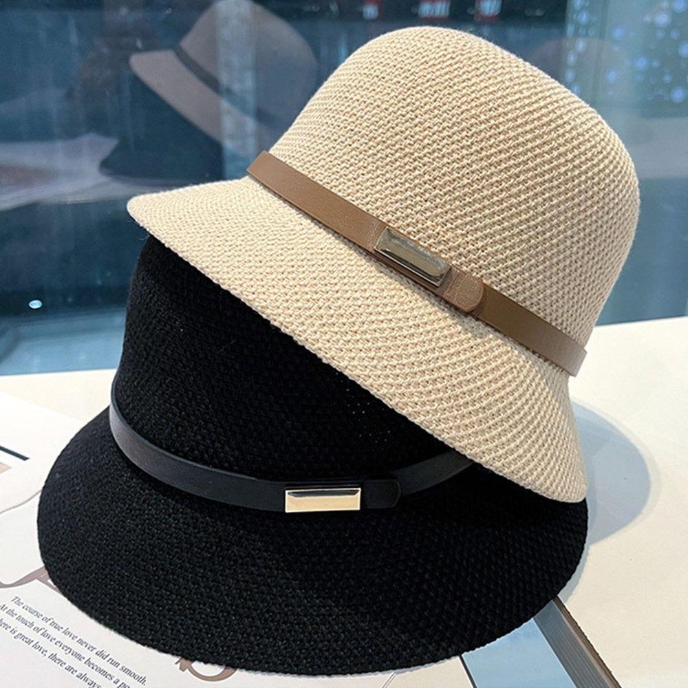 Wide Brim Sun Cap UV Protection Beach Cap Summer Straw Hat  Women