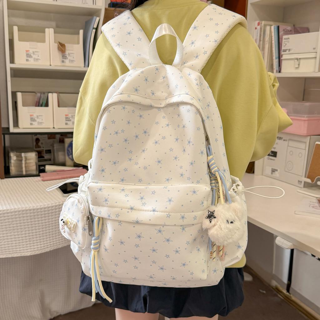 Schoolbag New High-value Star Schoolbag Sweet Girl Student Party Commuting Backpack Large-capacity Leisure Travel Backpack