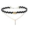 1 Pieces Choker Necklace Set Stretch Velvet Classic Gothic  Lace Choker