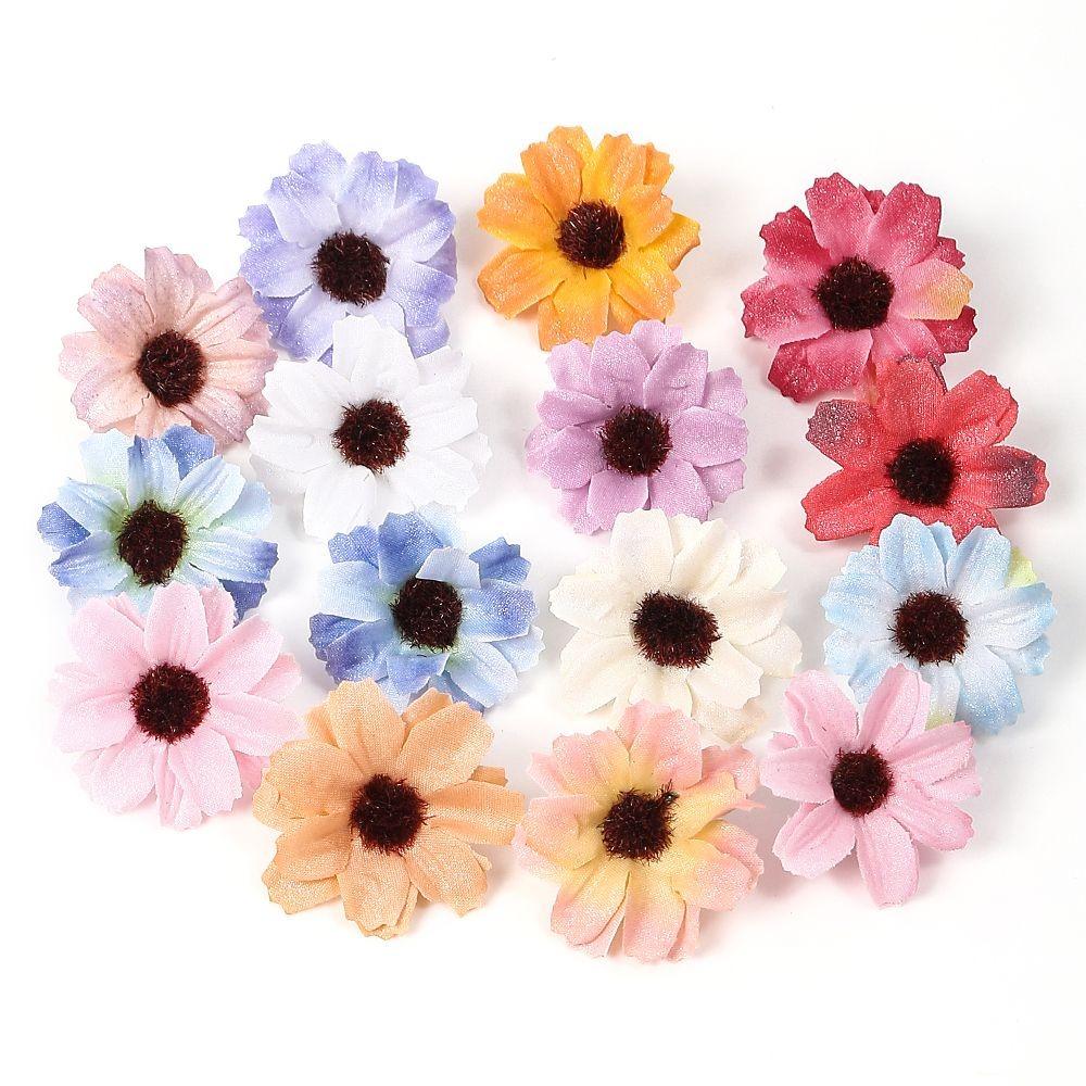 10/20/50PCs Artificial Flowers 3.5cm Silk Fake Flowers Heads for Home Room Dceor Wedding Marriage Decoration DIY Gifts Accessory
