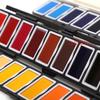 New 18/38/58Colors Fold Solid Watercolor Pigment Paint Set With Water Brush & Gifts Box
