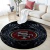 San Francisco 49ers Round Area Rug,Carpet Rug for Living Room Bedroom Sofa Playroom Decor,Non-slip Floor Mat