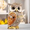 Owl Figurines Owl Garden Statue Handmade Resin Sculpture Ornaments Decoration Shelf Decor for Bathroom Desk Tabletop Living Room