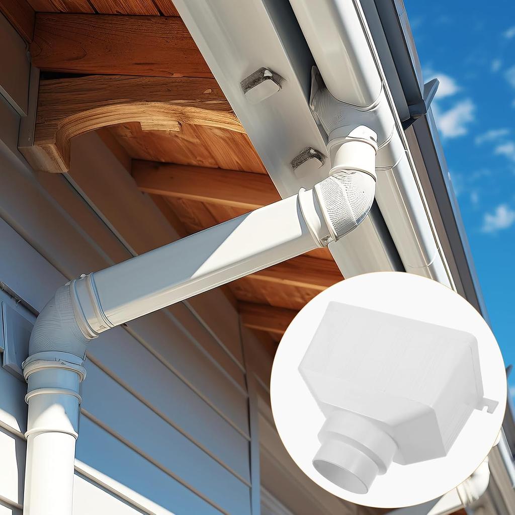 DOITOOL Gutter Connector, Gutter Downspout Adapter, Rain Gutter Downspout Extensions, Downspout Diverter, Universal Downspout to Drain Pipe
