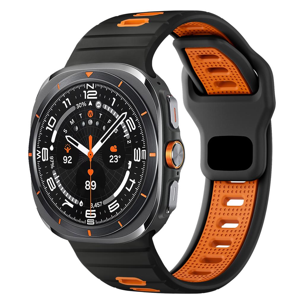 Sports Silicone Bands for Samsung Galaxy Watch Ultra Strap 47mm Accessories Two-tone Breathable Bracelet Galaxy Watch 7 Ultra 47
