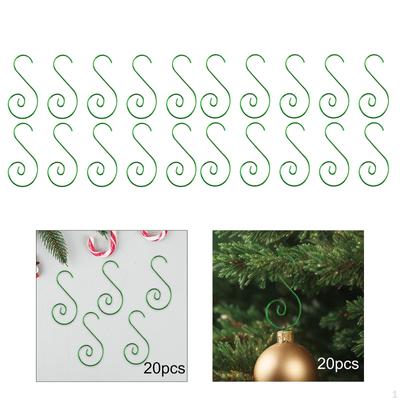 20 Pieces Christmas Ornament Hooks Tree Decor Versatile Sturdy Practical Supplies S Shaped Hanger
