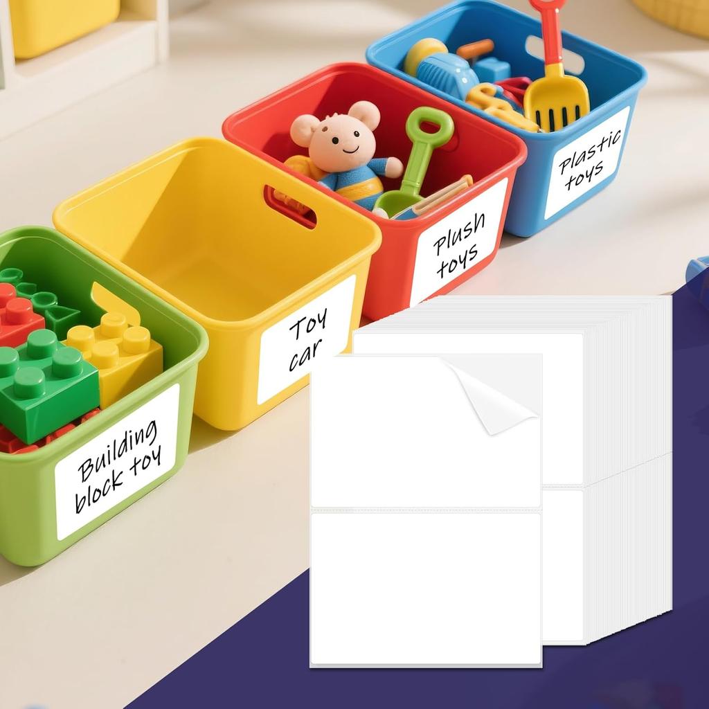 L LIKED 4"x6" Blank Removable Labels for Storage B, No Residue Handwritten Stickers for Boxes and Cases (150 Labels)