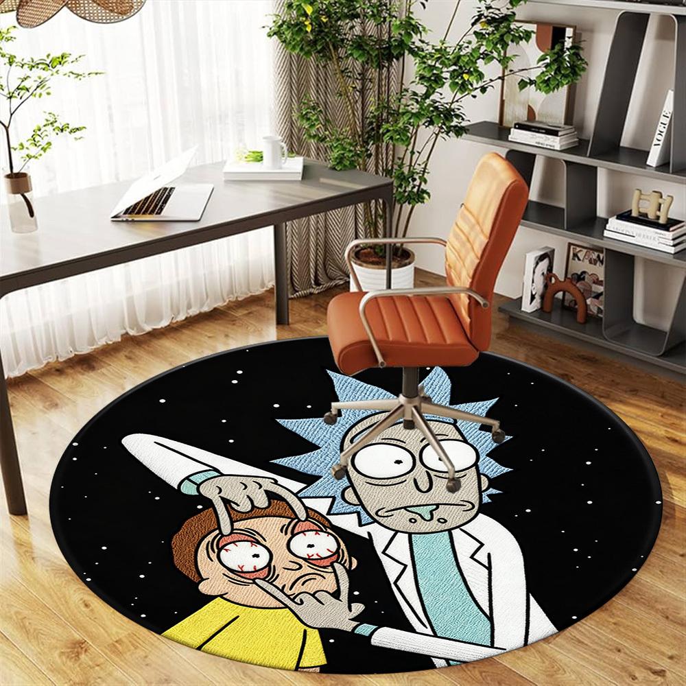 1 szt. Mata na krzesło Rick Round dywanik biurowy - antypoślizgowa mata podłogowa do biura, sypialni, idealny prezent dekoracyjny do domu p0105092