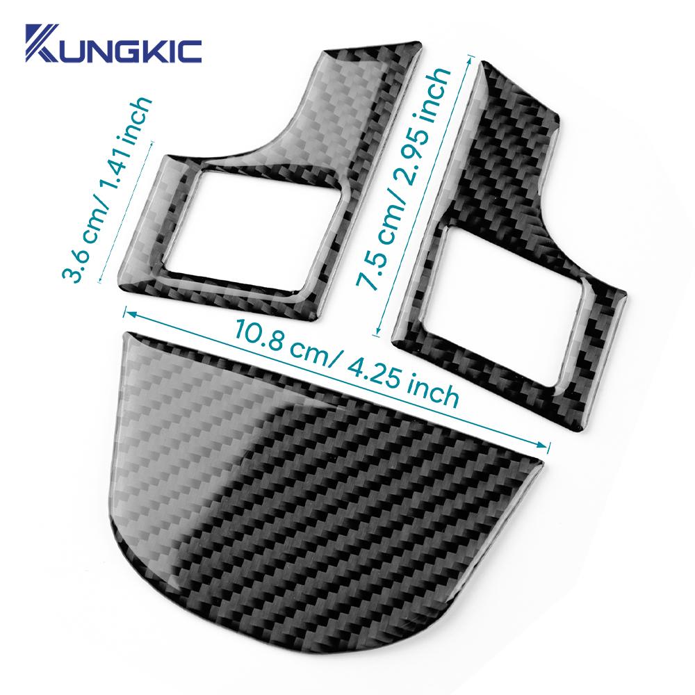 Real Soft Carbon Fiber Sticker For Vauxhall Opel Astra H MK5 2004 2005 2006 2007 2008 2009 2010 Car Steering Wheel Button Frame