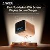 Anker 45W Nano Smart Typ C Ladegerät Schnellladung Faltbarer Stecker Kompaktes Bildschirmdisplay für iPhone 17 Pro Max 16 Pro USB C Ladegerät