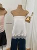 Summer French Lace Patchwork Women's Bandeau Vest - Versatile Two-Way Top