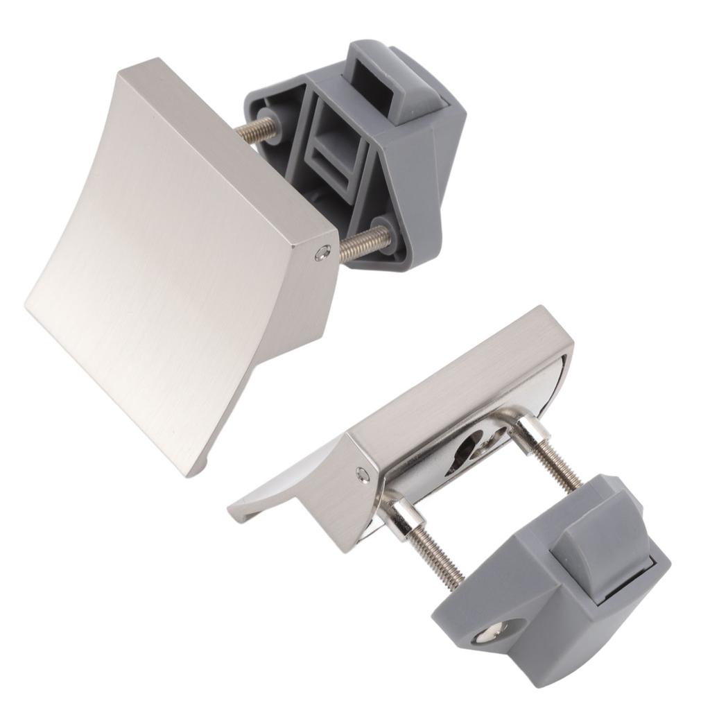 Cabinet Door Lock Buckle Metal Nylon Drawer Lock Handle Mounting Set for RV Yacht 7mm Opening P07