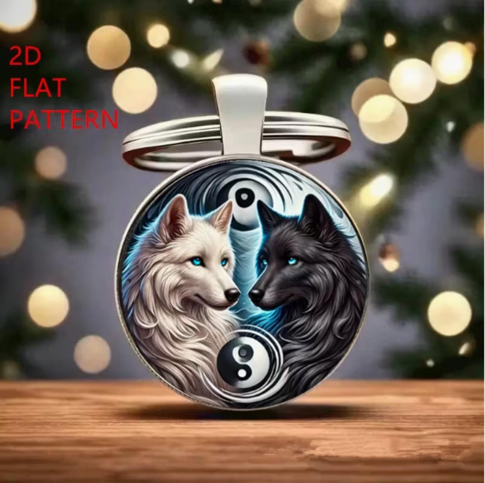 

Round Glass Alloy Pendant Keychain Durable Metal Key Ring Accessory Stylish Design for Everyday Use and Gift Giving One Size