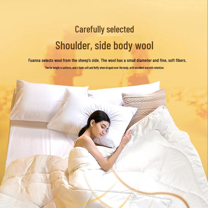 Fuanna 51% New Zealand Wool Antibacterial Winter Quilt