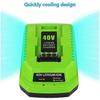 Caricabatterie al Litio 40V per Greenworks 29482 G-max 40V - Batteria 29472 29482 29652 G40825 Eu Pl