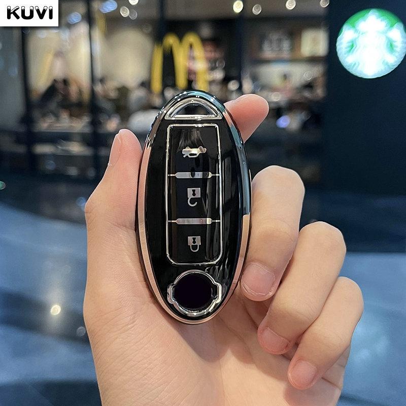 3 Button NEW TPU Car Key Case Cover For Nissan Leaf Micra Qashqai J11 J10 X Trail T32 Versa Note Patrol Fob Keychain Accessories