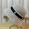Bucket Letters Fisherman Hat Straw Hat Women Spring Summer Outing Shade Day System
