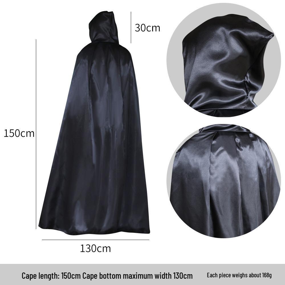 Halloween Satin Fabric Witch & Vampire Cape for Children and Adults