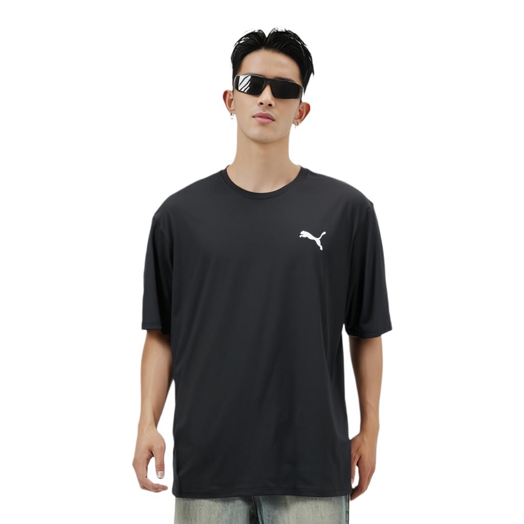 Puma Lauf Favorite Velocity T-Shirt Einfarbig Lässig Rundhals Gerade Kurzarm T-Shirt Herren Tops Schwarz 525456-01