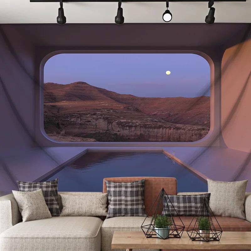 French Simple Scene Pattern Hanging Cloth Home Wall Decoration Tapestry Bedroom Living Room Tapestry