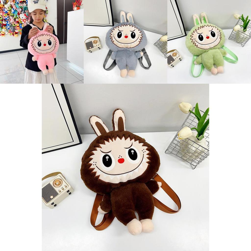 Labubu Plush Cartoon Backpack With Soft Material For Daily Use And Lightweight Comfort