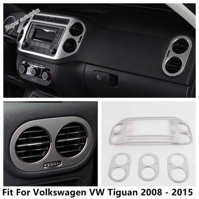Central Control AC Air Conditioning Vent Outlet Panel Cover Trim For Volkswagen VW Tiguan 2008 - 2015 Matte Interior Accessories