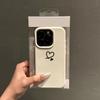 Minimalist Love Heart Leather Case for iPhone 17 16 15 14 13 12 11 Pro Max Luxury Lychee Texture Shockproof Soft Women Cover