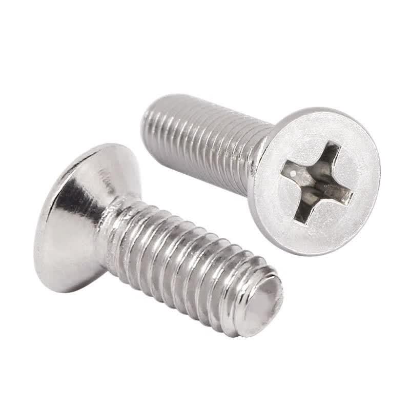 304 Stainless Steel Cross Recessed Flat Head Machine Screws