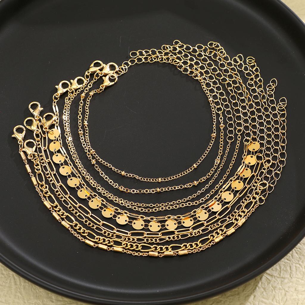 10 Pcs Dainty Gold Color Chain Bracelets Set for Women Gold Plated Link Chain Bracelets for Women Trendy Stackable Jewelry Gifts
