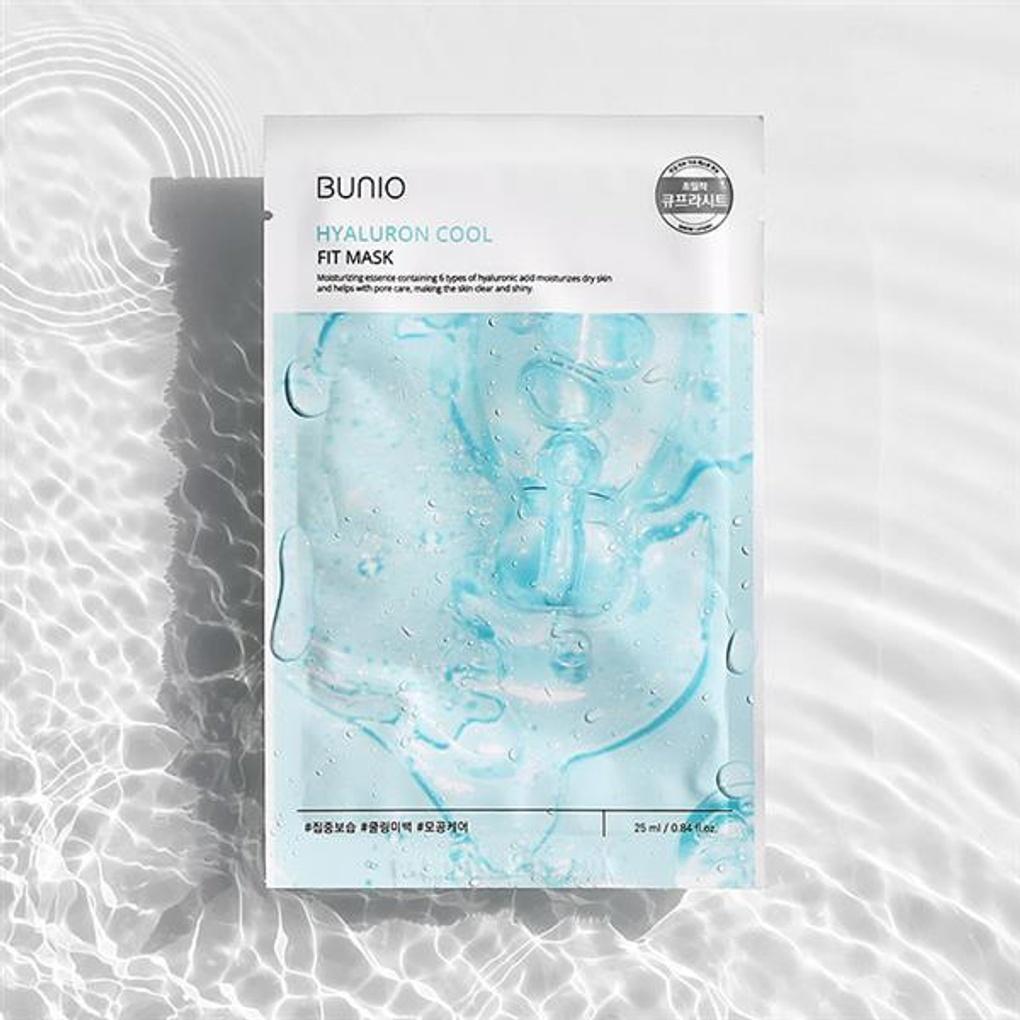 BU:NiO Hyaluronic Cool Fit Mask 25ml x 10 Intensive Moisturizing Pore Care Whitening