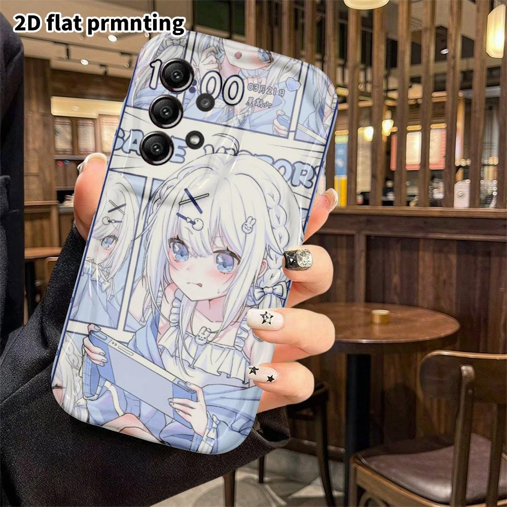 Phone Case: 2D flat, suitable for Samsung Galaxy A34 A35 M05 M06 S20 S22 S21 FE Plus 5G protective case, fresh cute girl style, perfect Christmas and 