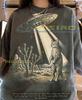 Katt Ufo Alienbortføring Ørken Joshua Tree Romvesen Comfort Colors® T-skjorte, Retro Sci-Fi Flygende Rom Morsomme Dyreelsker T-skjorter,