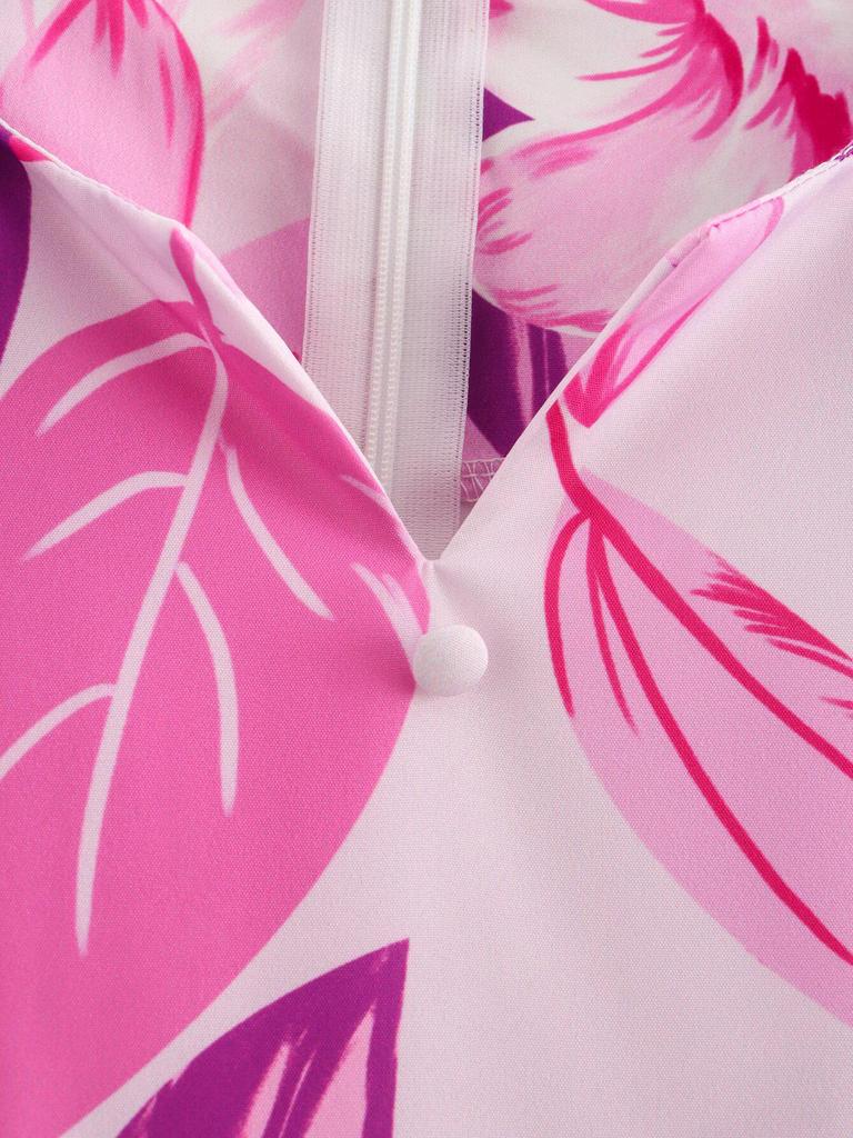 2025 Spring Women's European & American Fashion Short Sleeve Stretch Printed Dress