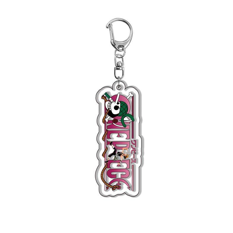 Portachiavi Ciondolo in Acrilico Anime One Piece Luffy Chopper Zoro Roronoa Accessorio per Zaino Alta Qualità Bel Design