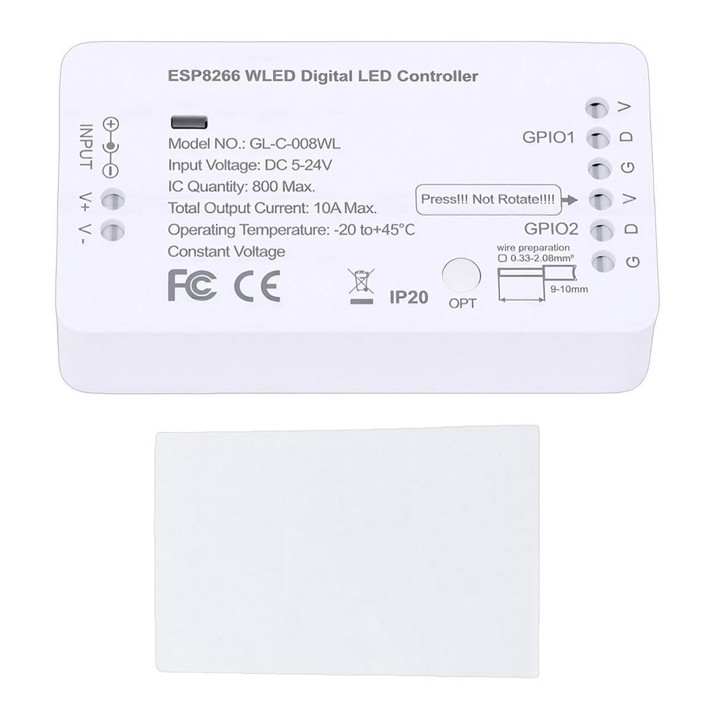 LED Strip Controller Over 100 Dynamic Lighting Effect WiFi APP Control Music Sync LED Controller with Mic