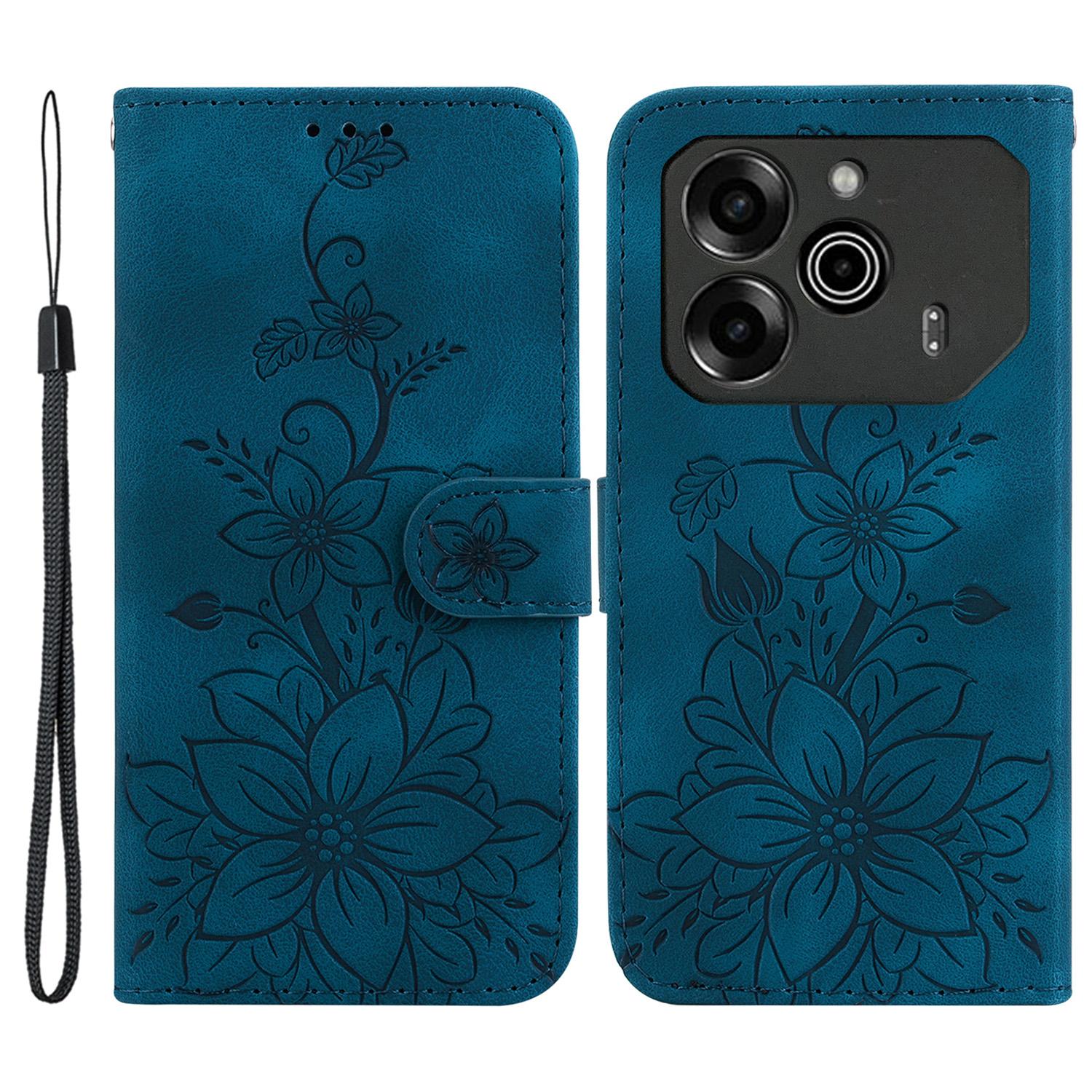 

For TECNO Pova 6 5G/6 Pro 5G Wallet Phone Case Lily Imprint Scratch-Proof Leather Flip Cover A