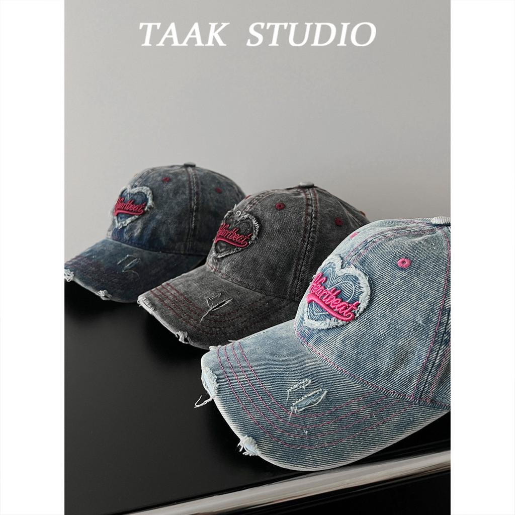 Denim Baseball Cap With Embroidered Letters For Casual Streetwear And Sun Protection