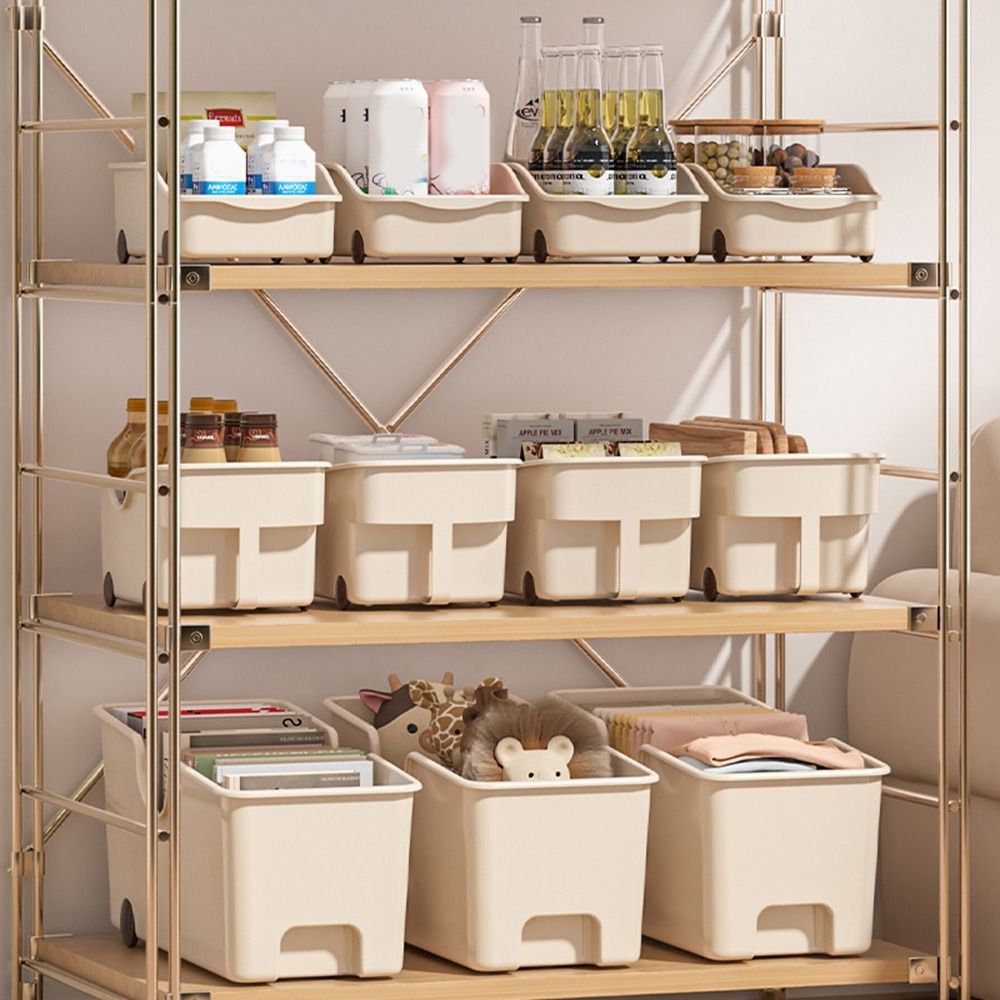 Large Capacity Sundries Storage Case Plastic Cabinet Storage Box Seasoning Container  Kitchen