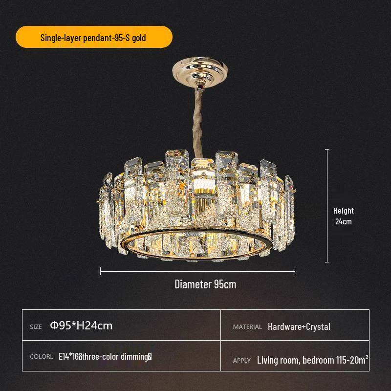 2025 Modern Minimalist Crystal Chandelier for Living Room, Bedroom & Dining