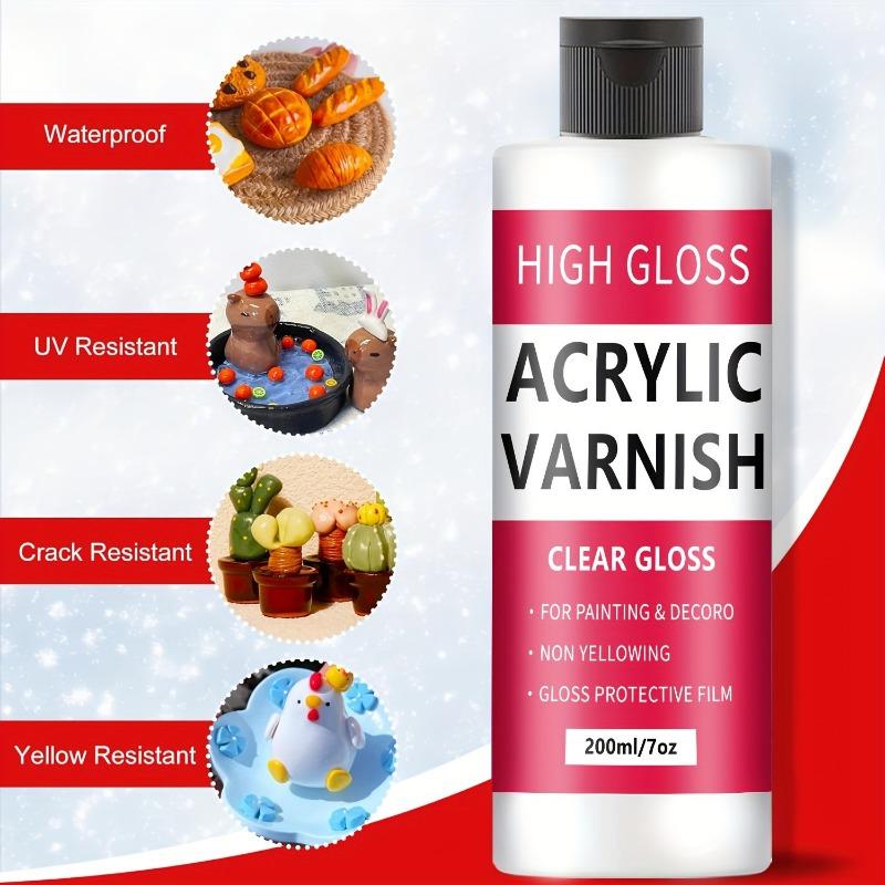 1SET decorative, protective paint, high gloss and high transparency sealing waterproof, heat-resistant and crack-resistant acrylic varnish