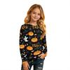 Kinder Langarmshirt mit Halloween-Print, Rundhalsausschnitt, für Jungen und Mädchen
